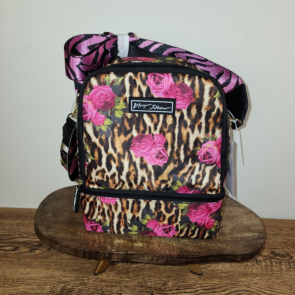 NWT Betsey Johnson Zip Around Insulated  2-Part Lunch Bag